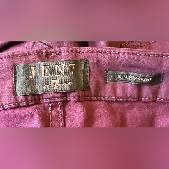 7 For All Mankind "JEN7" Sateen Slim Straight Leg Jeans - New Without Tags - Picture 5 of 8